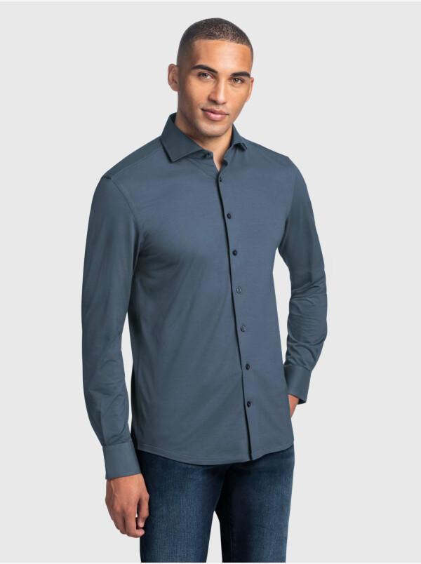 Pisa Strijkvrij Overhemd, Jeans blue