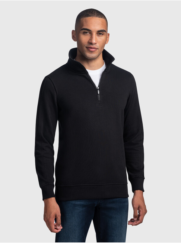Yale Half-zip sweater, Black