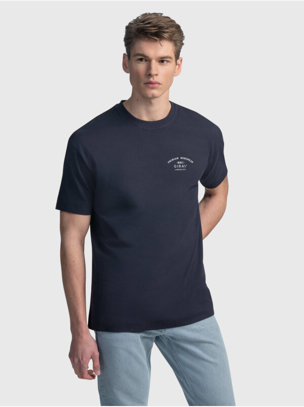 Ohio oversized logo T-shirt, Donkerblauw