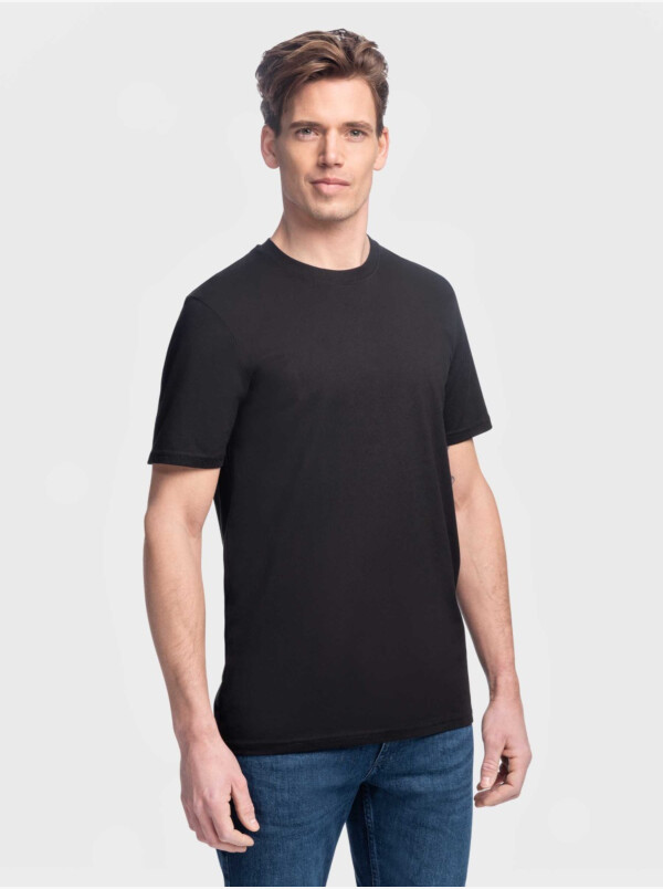 Extra lang zwart heren T-shirt Sydney 2-pack met ronde hals, 100% katoen van Girav