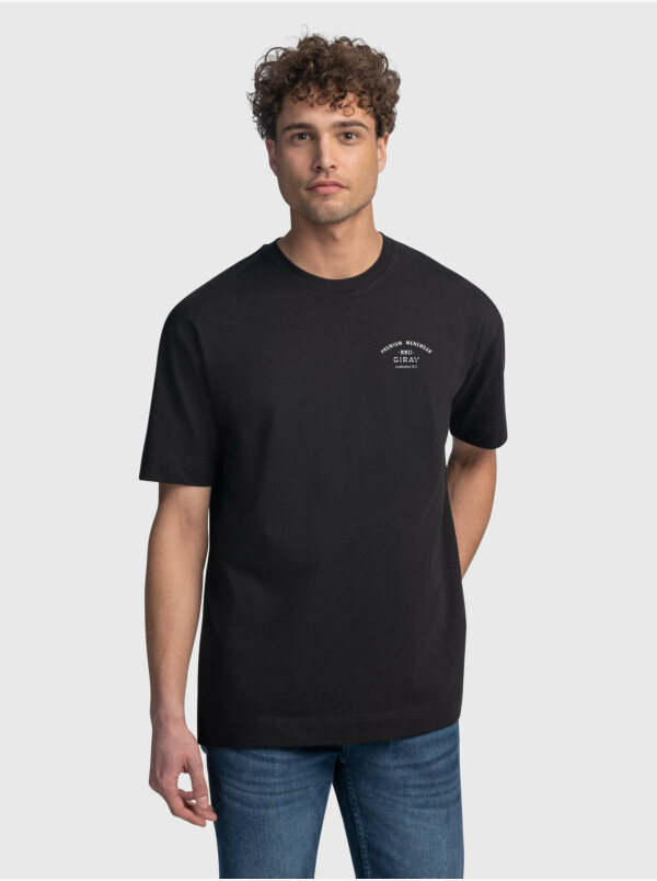 Ohio oversized logo T-shirt, Zwart