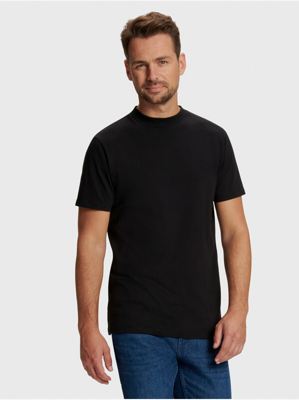 San Diego High-neck T-Shirt Zwart, 2 pack
