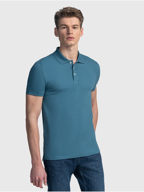 Marbella Poloshirt, Metal blue