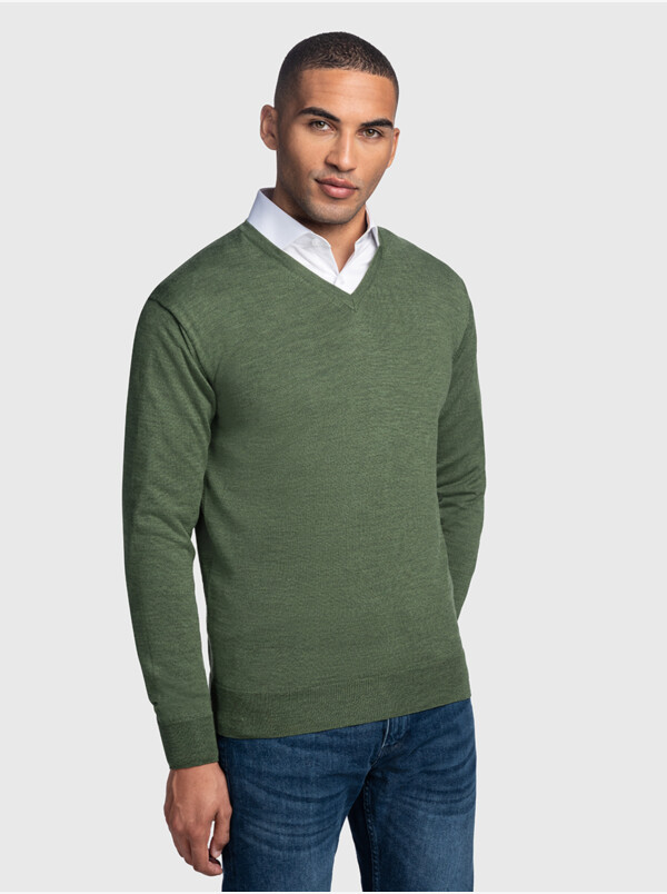 Kingston Merino pullover, Army green