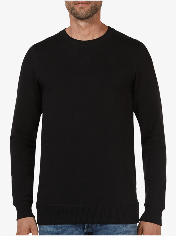 Lange zwarte ronde hals regular fit Girav Princeton Light sweater voor mannen